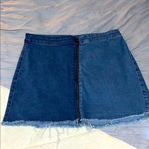 Two toned mini skirt